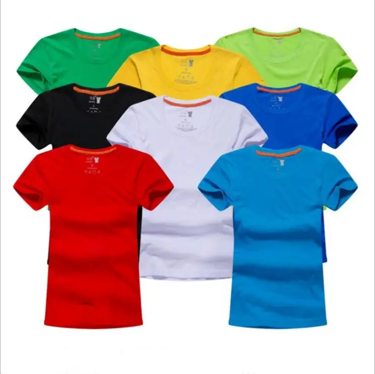 

Unisex Round Neck Short Sleeve T-Shirts Blanks 100% Cotton Men And Women Custom Printing Logo Sportswear Solid Color Tees, 10 colors