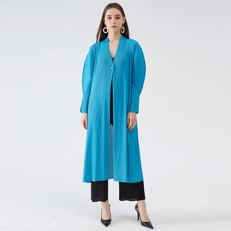 

2021 new fashionUnique design hot sales cardigan solid color coat women's medium long shawl beautiful style