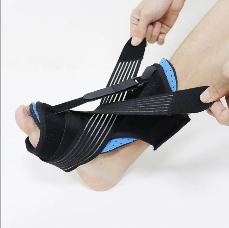 

New foot drop orthosis ankle joint fixation splint plantar fasciitis nursing night foot brace, Black blue