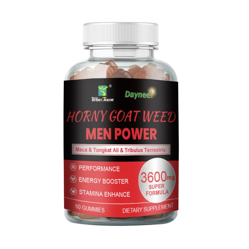 

Horny goat weed Extract Men power Gummies strength Tongkat Ali chinese male supplement formula vegan fit Maca Epimedium candy