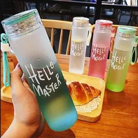 

2020 Hot Selling 500ml Water Bottles Cups Bpa Free Plastic Lid Promotional Drinking Glass Water Bottles