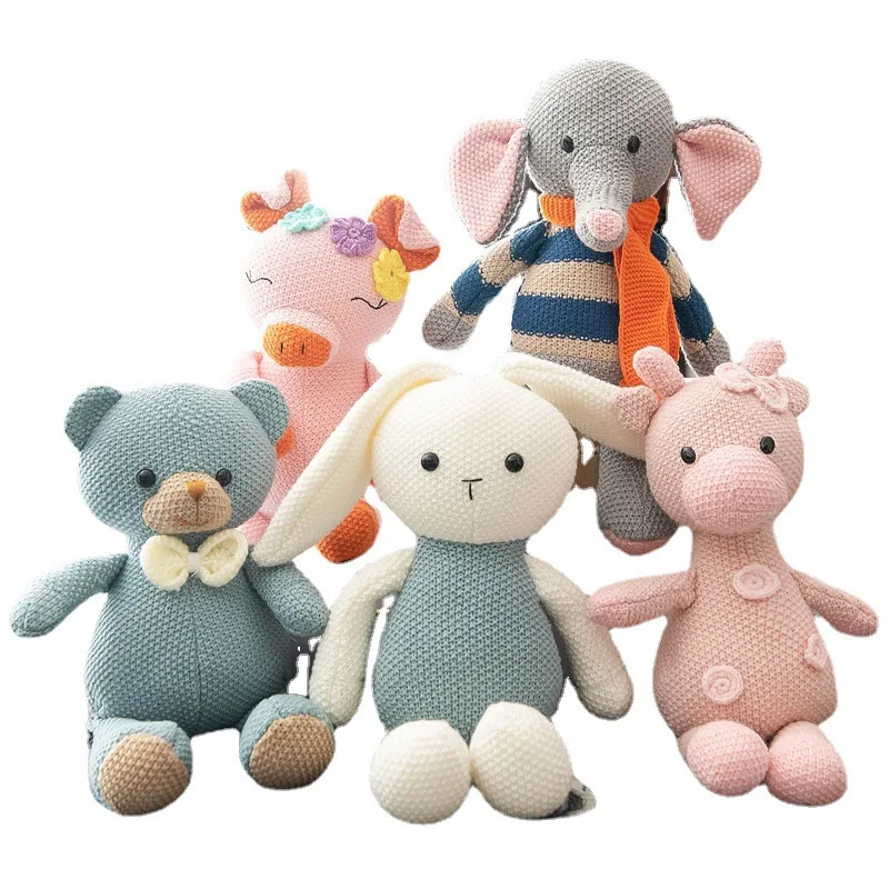 

Hot Sale Children's Crochet Plush Animal Toys Soft Plush Doll Fashion Handmade High Quality Plush Toys for kids