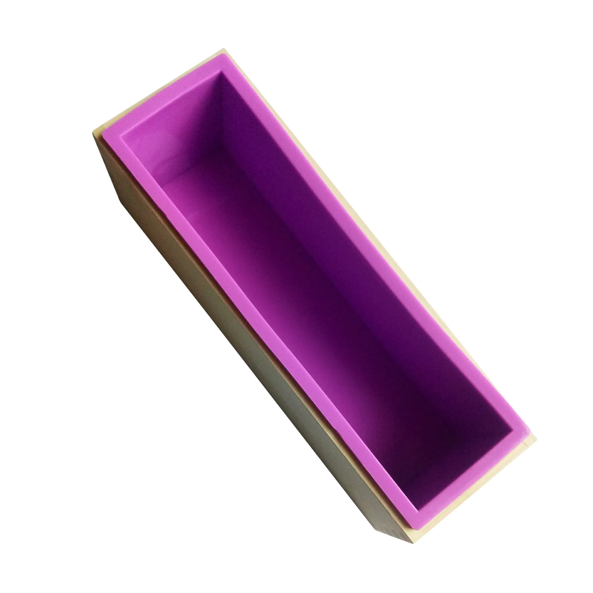 

1249 Rectangular silicone soap mold with wooden box DIY toast candle plaster mold, Many colors are available