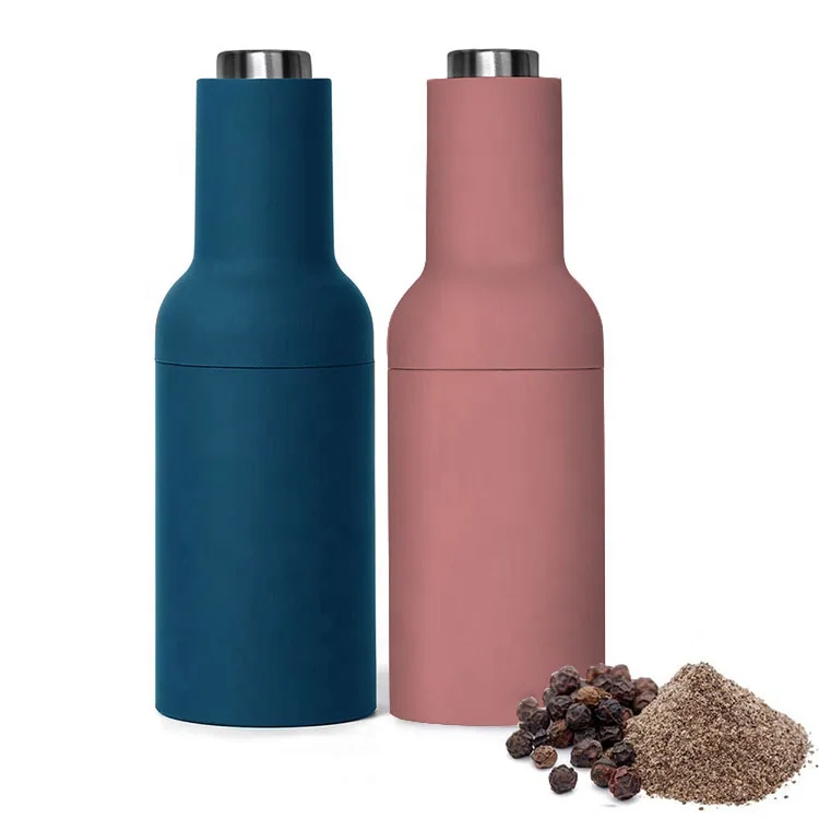 

Hot Sale Customized Kitchen Grinder Bottle Automatic Gravity Salt and Pepper Mill Set
