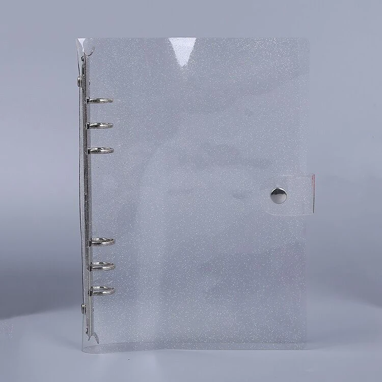 
A5 Standard 6 Holes Clear Soft PVC Notebook Cover Refillable Notebook Case Protector Round A6 A7 Ring Binder 