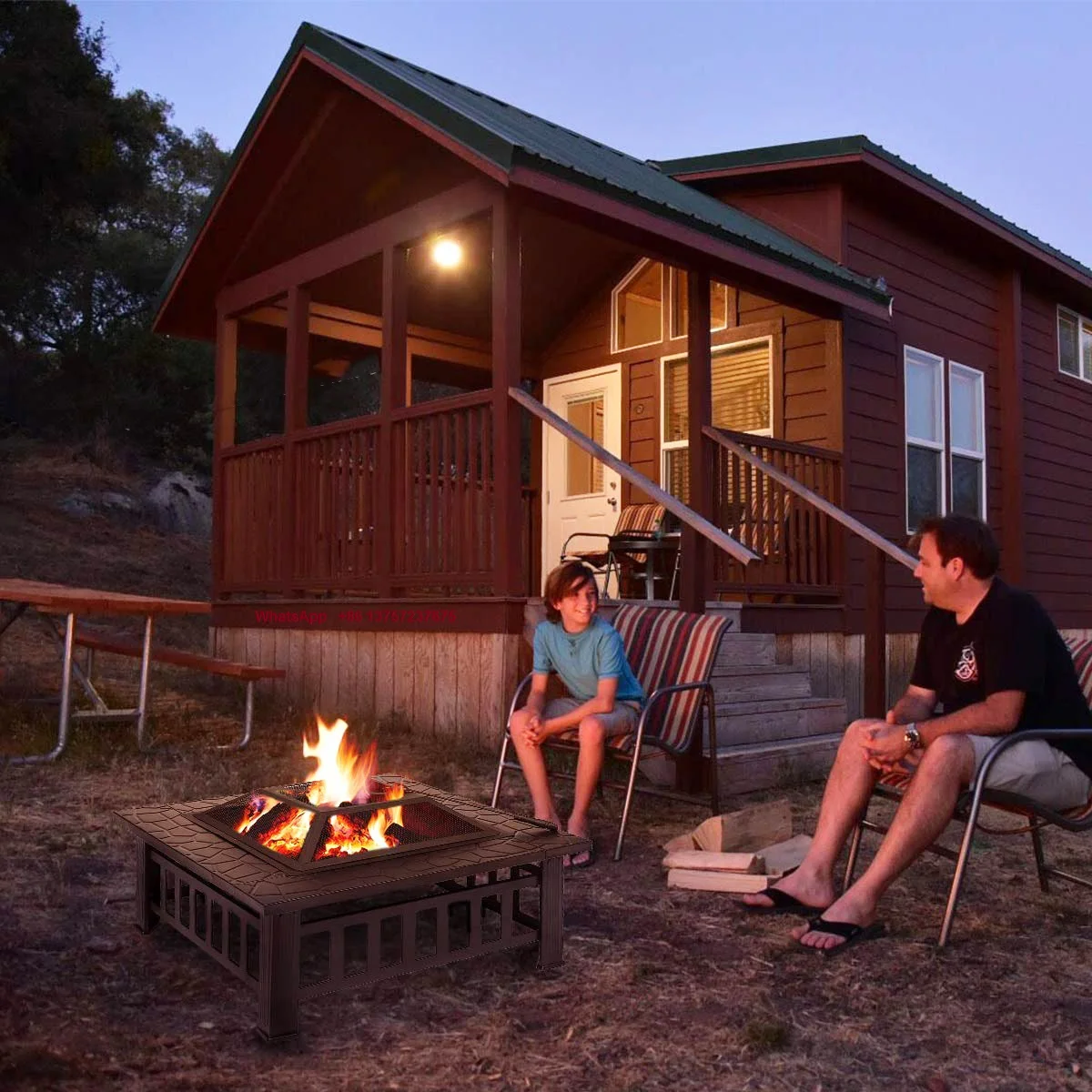 
Outdoor Steel Fire Pit BBQ patio heaters uk Garden Warmer Table Stove 