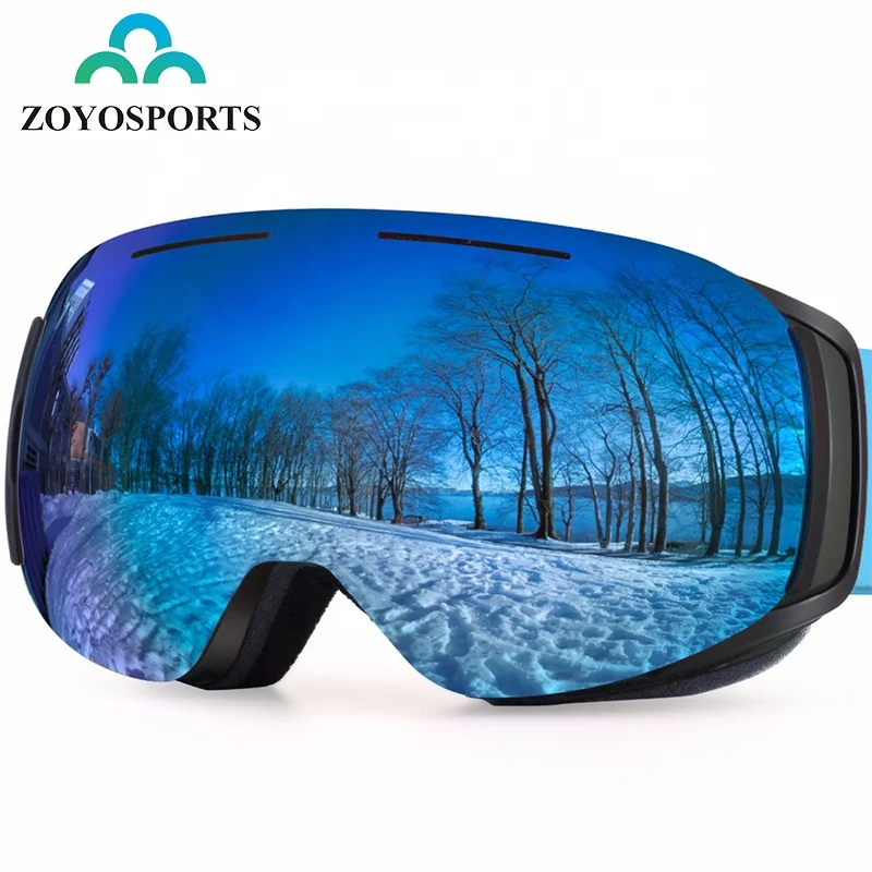 

ZOYOSPORTS High Quality Anti-scratch Snow Glass Anti-fog Professional Skiing Goggle Resistance Snowboarding Ski Goggles, Customized