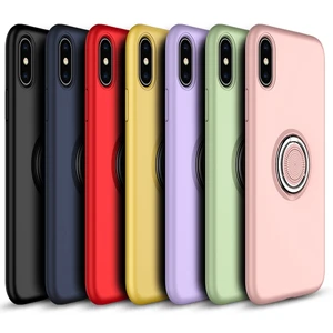 Silicone iPhone Case Magnetic Car Ring Holder