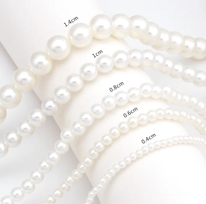 

necklace fashion big pearl white choker gold alloy pendant wholesale