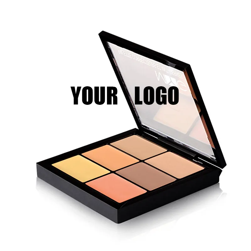 MYG Best Price 6 color concealer palette low MOQ make your logo make up palette wholesale concealer