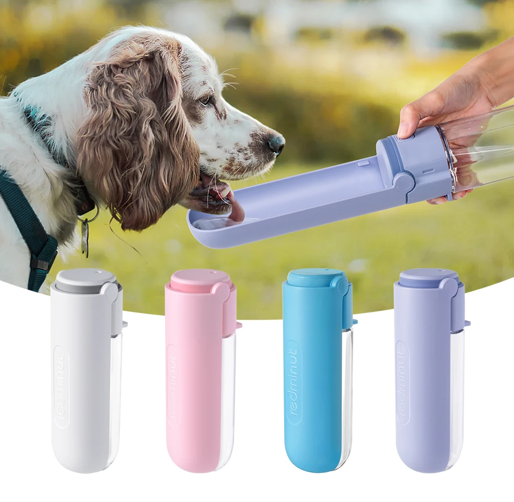

Redminut 420ml Pet Water Bottle Drink Cup for Walking Dog Drinking Water Bowl Folding Pet Travel Water Bottle for Dogs