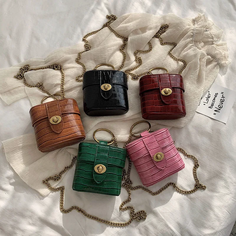 

2021 Wholesale trendy Stone Pattern Small Summer Lady Chain Mini Crossbody Bags For Women, Customizable