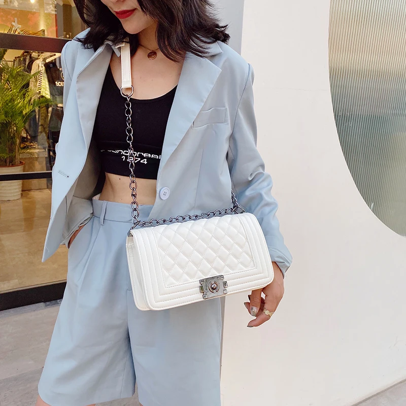 

Custom Print Logo Brand Pu Leather Messenger Chain Bags New Crossbody Bags for Girls, Muti color