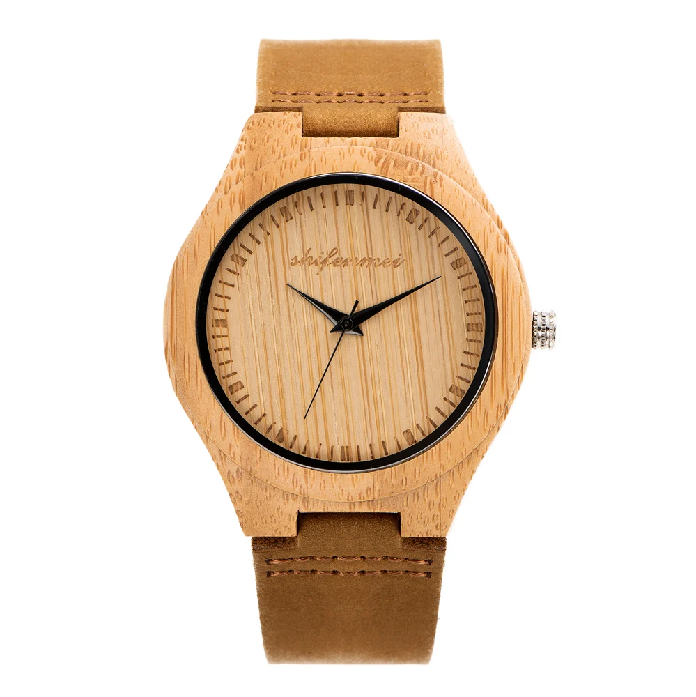 

Shifenmei S2140 private label quartz men wrist bamboo wood watch japan customized