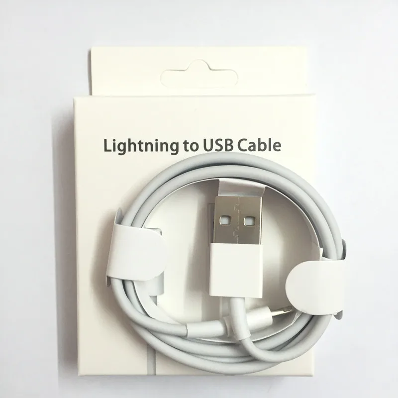 

Usb Data Cable Original Good Quality 1m 3Ft Mobile Phone Charger USB For i 5 6 7 8 i12 x xs max 11 pro, White