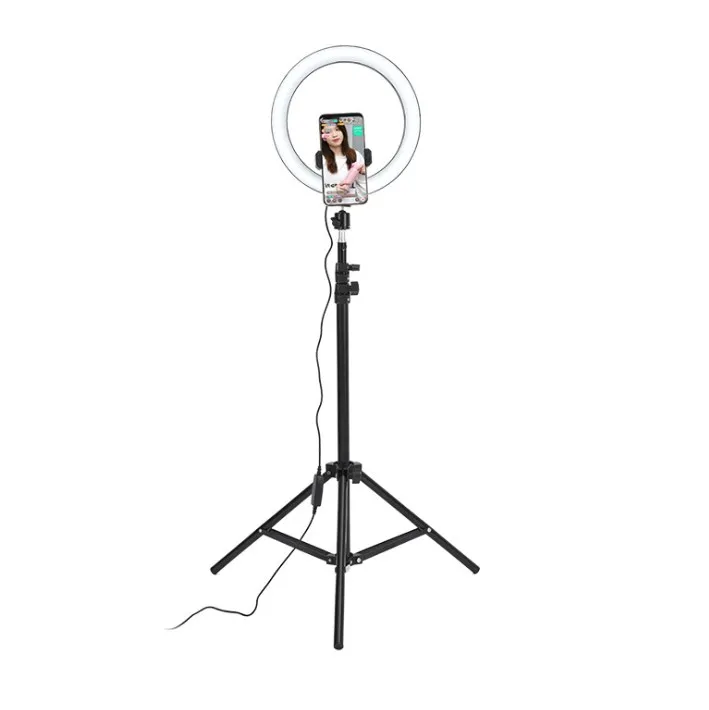 

Hot sale 10 inch With 2.1m Adjustable Tripod Live Replenishment Light Amazon Ring Lamp