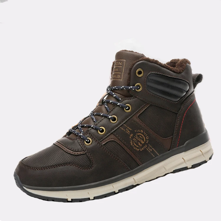 

New men's high-top casual men's boots casual rubber soles non-slip hiking sports shoes boots outdoor work thick men's shoes