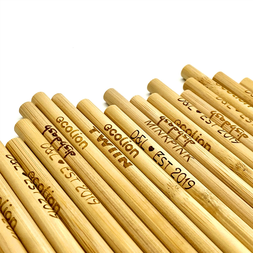 

Ecofriendly bamboo straws with high quality, Natural color
