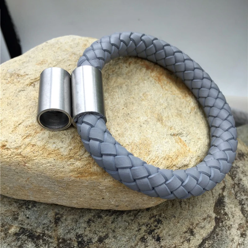 

XuQian Hot Selling Shiny Surface Magnetic Leather Cord Bracelets Clasp