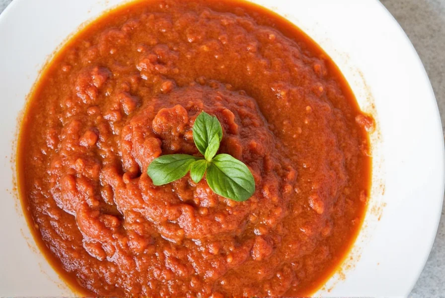 Jars of homemade smoked tomato sauce lined up on a shelf