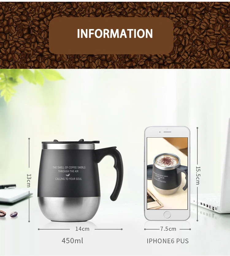 Cup Thermo Mug With Hot Coffee Vacuum Built in Stainless Steel Suction Labeling Machine Waterproof Led Thermos