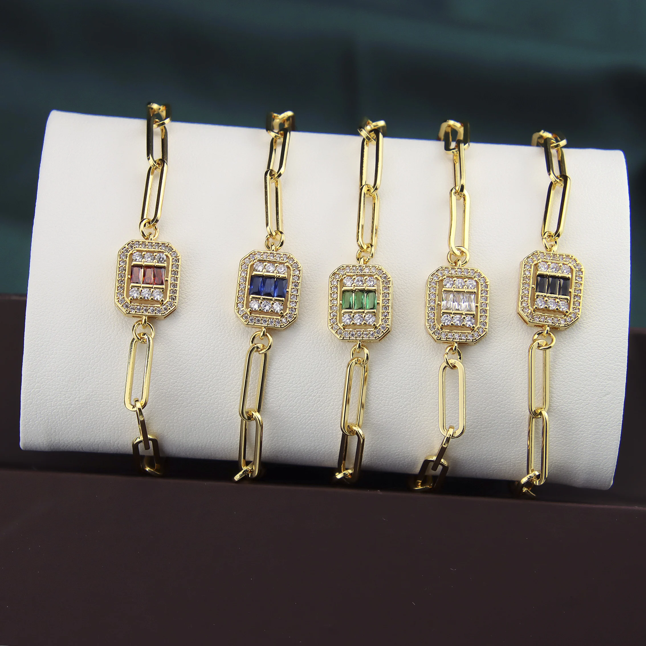 

New Arrival crystal charm bracelets zircon black bracelet women cz bangle bracelet