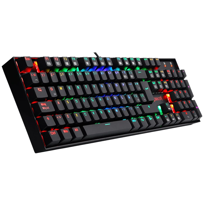

Popular Redragon K551 MITRA Wired 104 Keys RGB Backlit Computer Mechanical Gaming Keyboard, Black