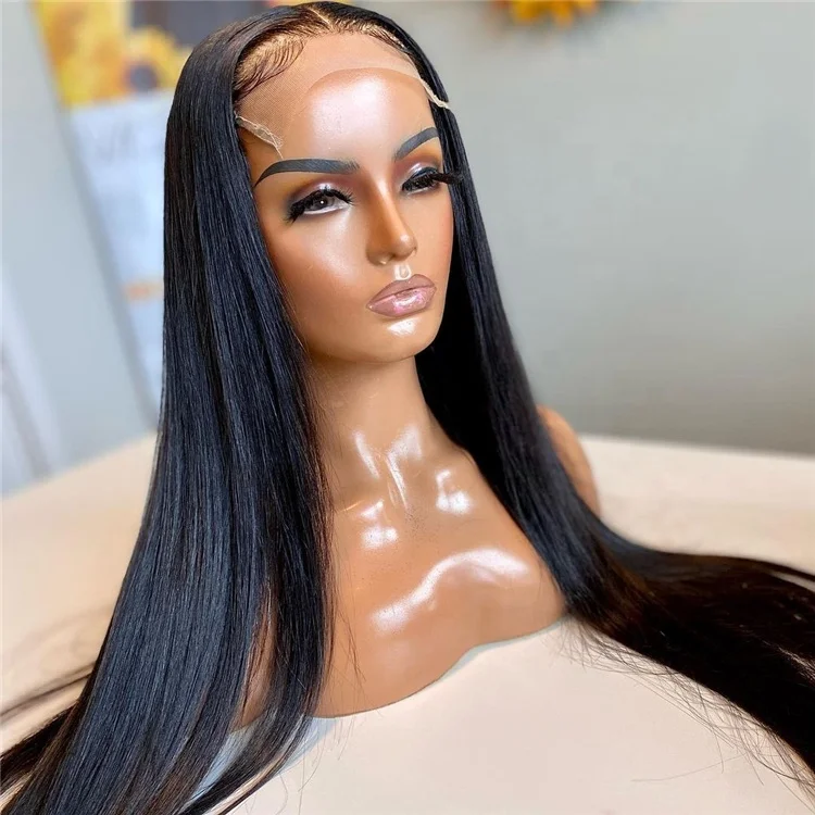 

Hot Beauty Hd Lace Wigs Pre Plucked Bleached Knots Raw Indian Virgin Human Hair Body Wave Straight Hd Lace Front Wigs, #1b natural black,bob wig;lace front wigs hd