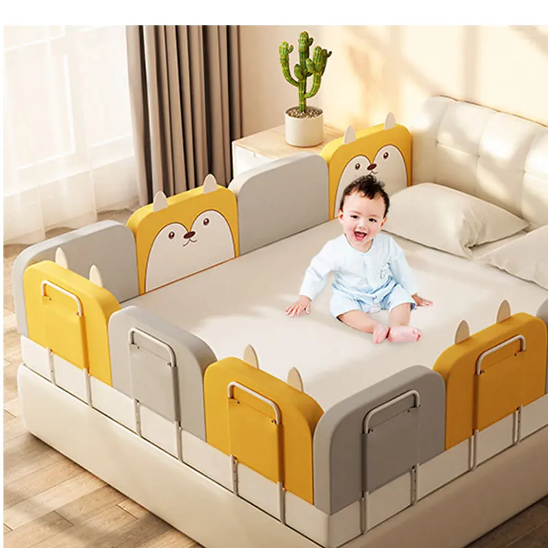 

Modern Bunk Bed Guard Rail, Children Modern Used Bed Fence/, Pink/gray/yellow