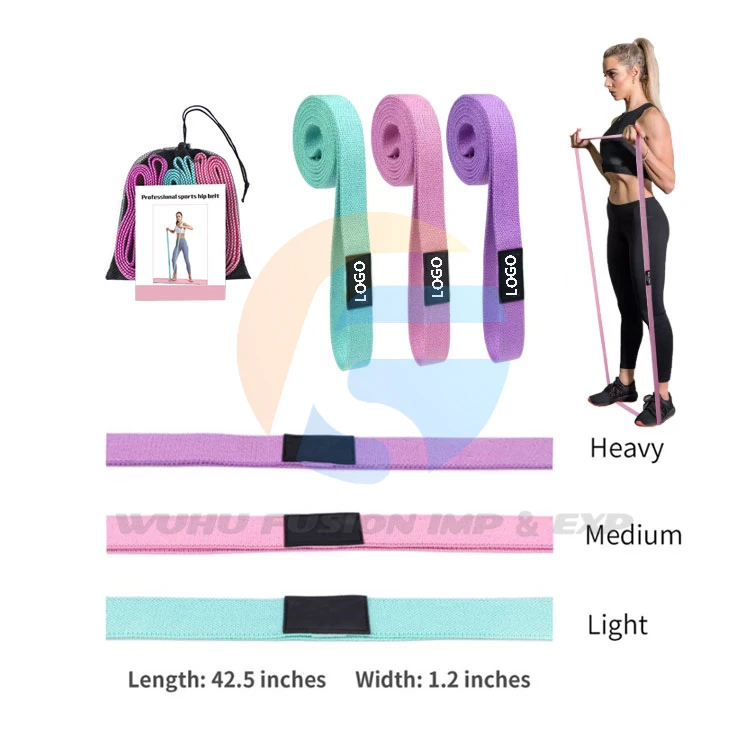 

Custom Printed Gradient Long/Standard Fabric Fitness Hip Circle Resistance Bands Set Gym Sport, Green,pink,grey,white,black