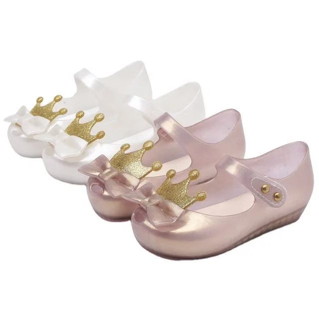 

Children's Candy Shoes Kids Princess jelly shoes crown bow PVC fish mouth Sandals, Picture