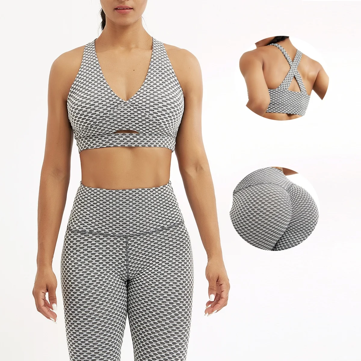 

BBZC2118 Unique Yoga Fitness Clothes Vest Waisted Gym Wear Sexy yoga Set
