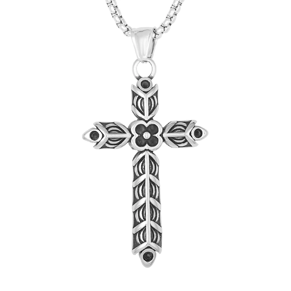 

European And American Stainless Steel Nordic Viking Athelstan's Cross Ragnar Amulet Pendant Necklace
