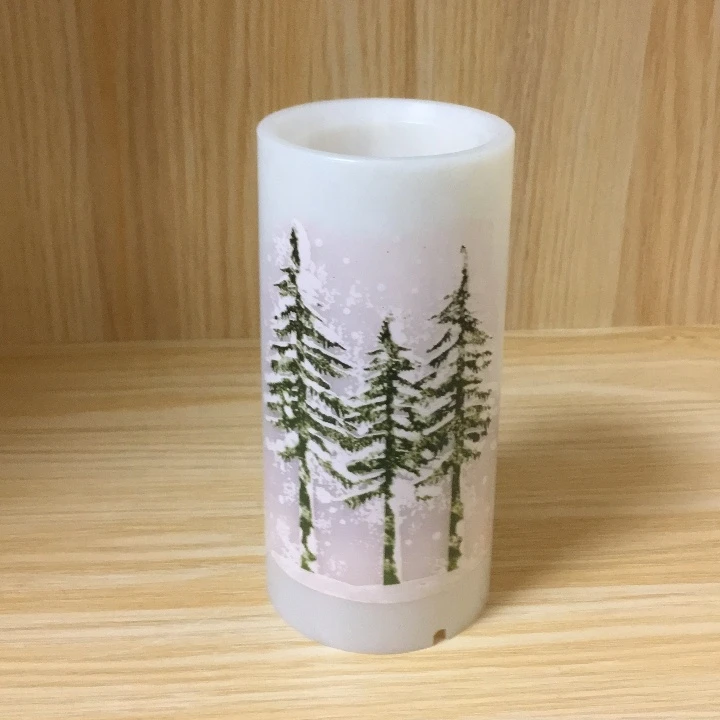 

Christmas led candle projection light