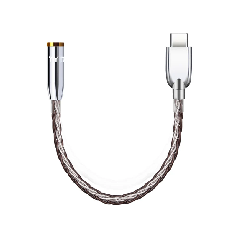 

YYAUDIO HIFI DAC earphone Amplifier USB Type C to 3.5mm Headphone Jack audio adapter 32bit 384kHz Digital Decoder AUX Converter