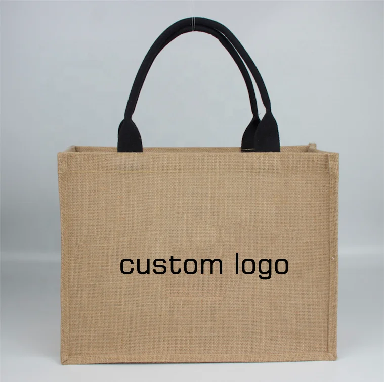 

Wholesale Factory Directly Quality Nature Jute Shopping Tote Jute Bag, Customized color