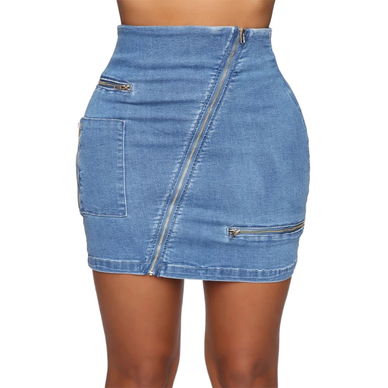 

2021 new arrival faldas Top Design Fashion mini denim skirt fashionable jean skirt for lady women made in guangzhou