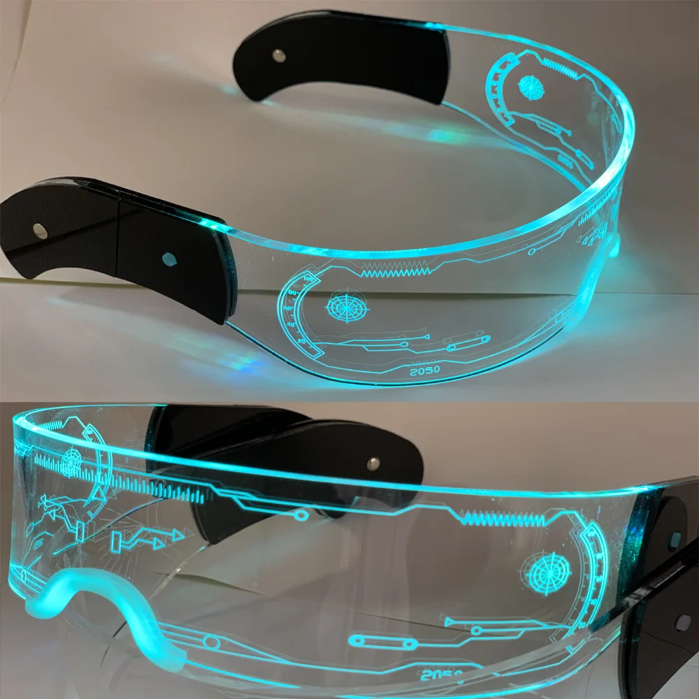 

DOISYER 2022 new fashion science and technology of glasses Bar Dance music Festival Colorful and cool LED luminous glasses, C1,c2