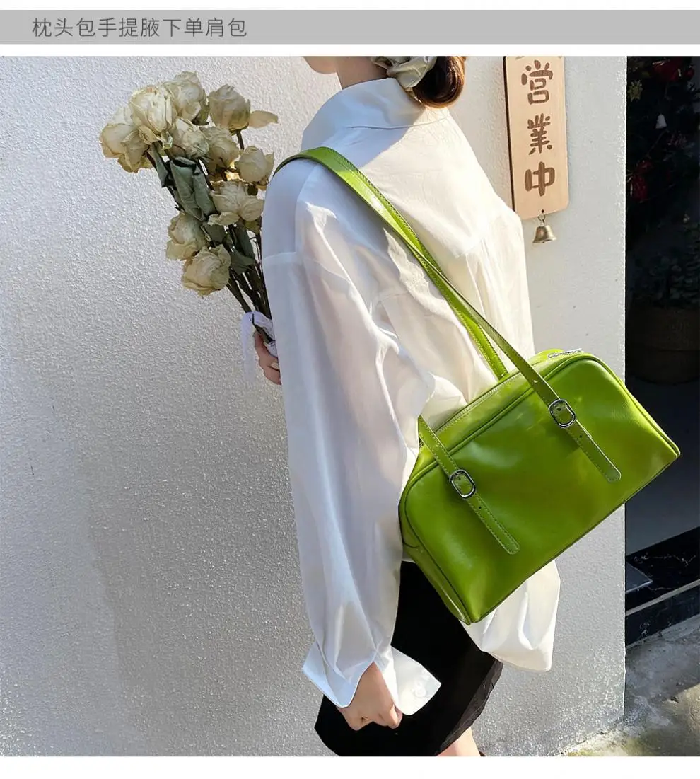 

2021 Fashion Retro Wild Large Pillow Bag Pu Leather Designer Crossbody Purses And Handbags Luxury Women, 3 colors