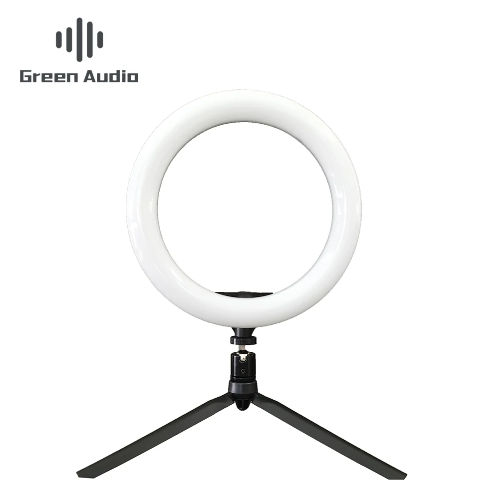 

GAZ-125 New Floor-standing Vlog Live Fill Light Adjustable LED 10-Inch Large Loop Beauty Light For a Variety of Scenarios, Black