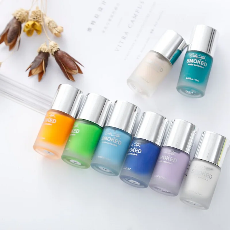 
OEM Frosted Matte Gel Nail Polish Verdor With Glass Bottle Wholesale Air Dry Nail Gel Polish non toxic Qrganic Private Label 