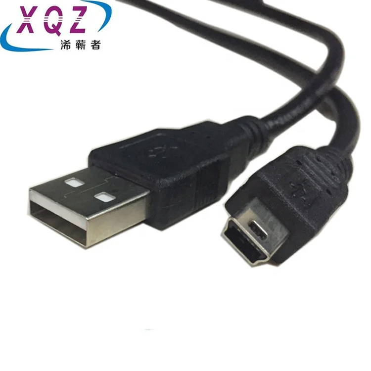 

1.5M USB to mini USB cable data and charging for MP3 MP4 Camera USB to V3 male to male MINI5P black