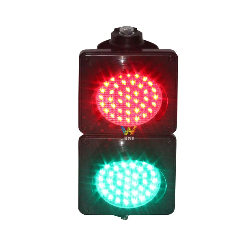 Mini 100mm PC 120 volt outdoor led red green traffic light