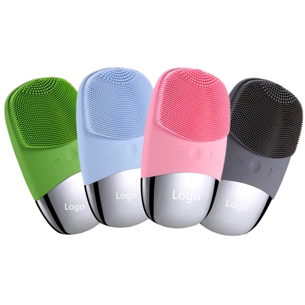 

Dropshipping Mini Electric Facial Cleansing Brush Silicone Sonic Face Cleaner Skin Massager Deep Cleaning Brush