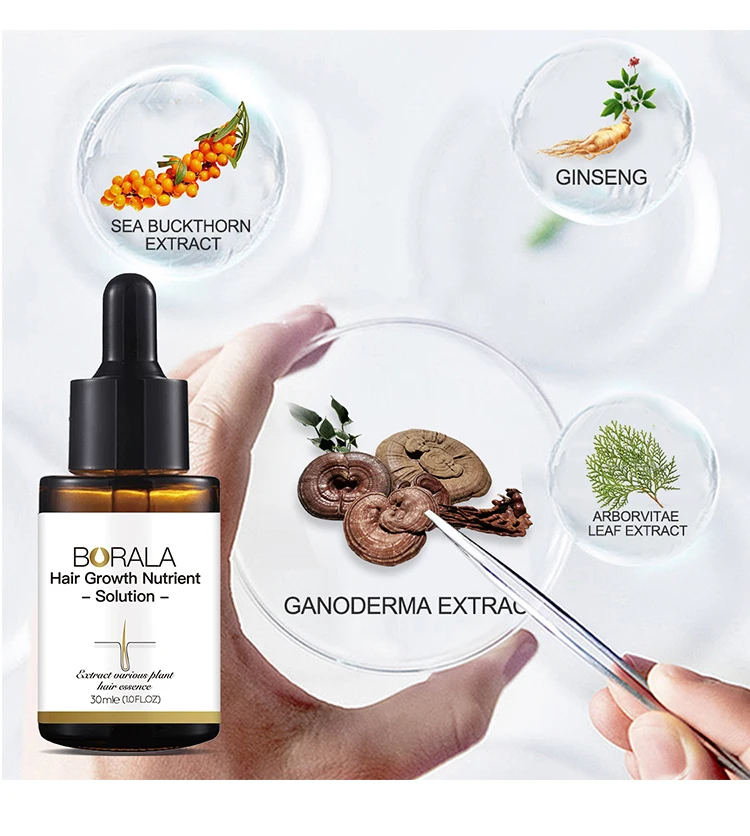 

Private Label Borala 100% Natural Organic Men Women Scalp Care Serum Hair Treatment Growth OilPopular