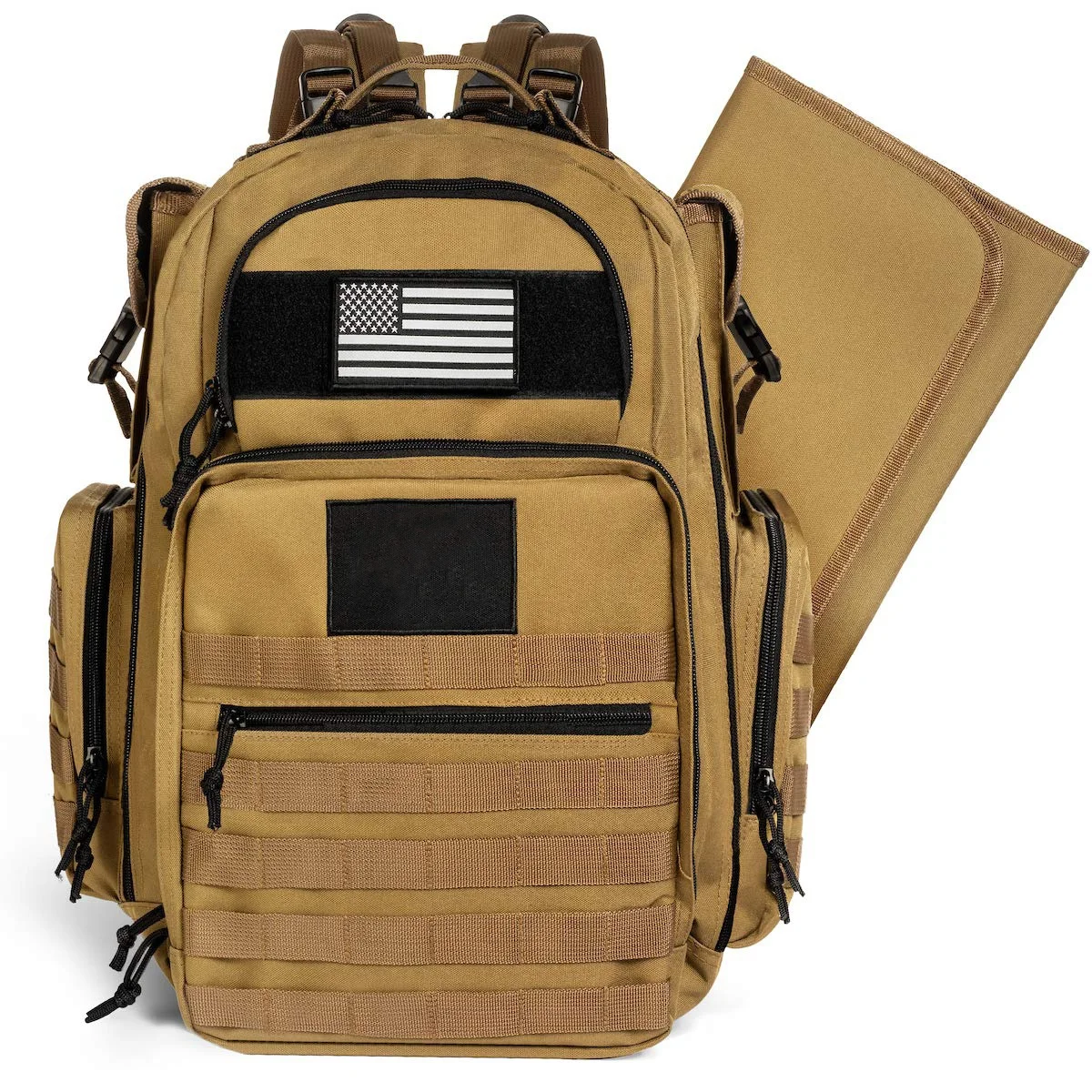 

Mans Waterproof Large Capacity Multifunctional Usa Luxury Designer Custom Changing Mat Dad Tactical Baby Backpack Set Diaper Bag
