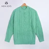 2020 New Arrival fashion Authentic O Neck Long sleeve Basic Women Casual Sweater