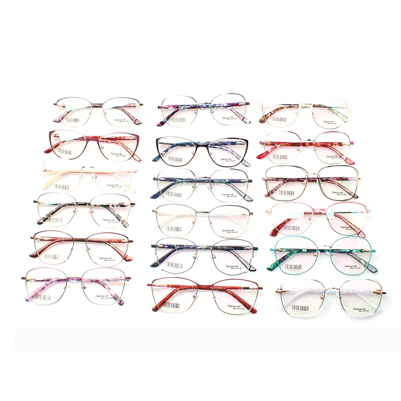 

High Quality Cheap assorted frames metal stock ready optical frames for shops, Mixed colors cheap designer eyeglass frames