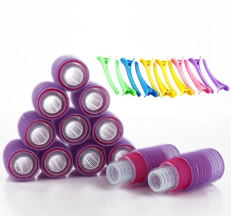 

HC183B Manufacturer Wholesale Cheap Popular Random Color Plastic Hair Rollers Hairpin Combination Set Simple High Quality