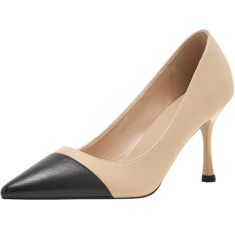 

soft leather high heel shoes wholesale with fashionable design for women girl size